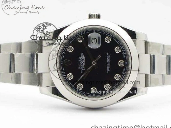 MiroTime 0323 DailyWear DateJust 41mm 126300 SS Noob 1:1 Best Edition Black Dial Diam Markers On SS Bracelet A 3587